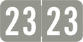 2023 Year Stickers, Doctor Stuff 2023 Chart Stickers, Gray Colored, STS/SFI Style, USA Made Year Labels for End Tab File Folders, 500/Roll, 1 Roll, 3/4" x 1-1/2"