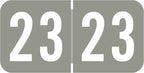 2023 Year Stickers, Doctor Stuff 2023 Chart Stickers, Gray Colored, STS/SFI Style, USA Made Year Labels for End Tab File Folders, 500/Roll, 1 Roll, 3/4" x 1-1/2"