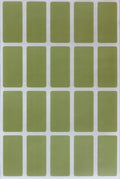 Royal Green Olive Green Rectangular Page Marker Stickers 1.57 inch x 0.75 inch - Colored File Labels (40mm x 19mm) - 100 Pack