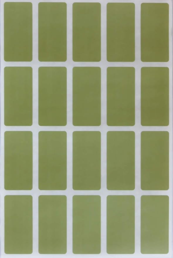 Royal Green Identification Labels Rectangular Sticker 1.57 inch x 0.75 inch - Olive Green Color Coding Stickers (40mm x 19mm) - 300 Pack