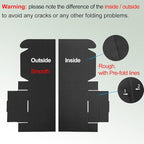 4x4x2'' Small Shipping Boxes 25 Pack, Black Corrugated Cardboard Literature Mailers, Mailing Packaging Supplies for Small Business (BK442-25)