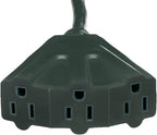 Amazon Basics Indoor/Outdoor Extension Cord, 25-foot, 3-Prong Vinyl with 3 Outlets - 13 Amps, 1625 Watts, 125 VAC, Green