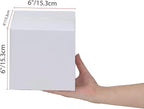 Calenzana 6x6x6 Inches Shipping Boxes Set of 40, White Corrugated Cardboard Box for Packing Mailing Small Business