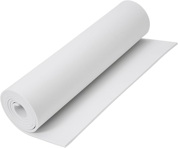 AMZQNART EVA Foam 5mm, Cosplay Foam Roll 16 x 59in（6.5sqft）White, Suitable for Large Foam Cosplay Modeling, DIY Projects, Crafts, Ultra High Density 90 kg/m3.
