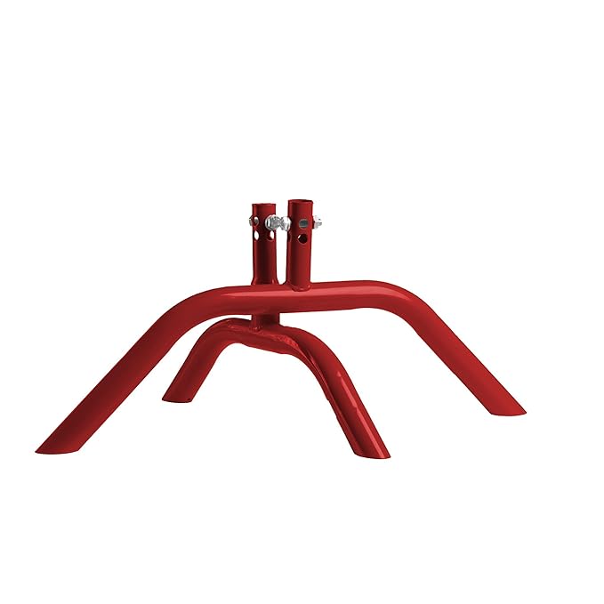 Angry Bull Barricades Metal Interlocking Steel Barricade (8.5 Ft. Heavy Duty, Bridge Feet, Red Powder Coated, Set of 10)
