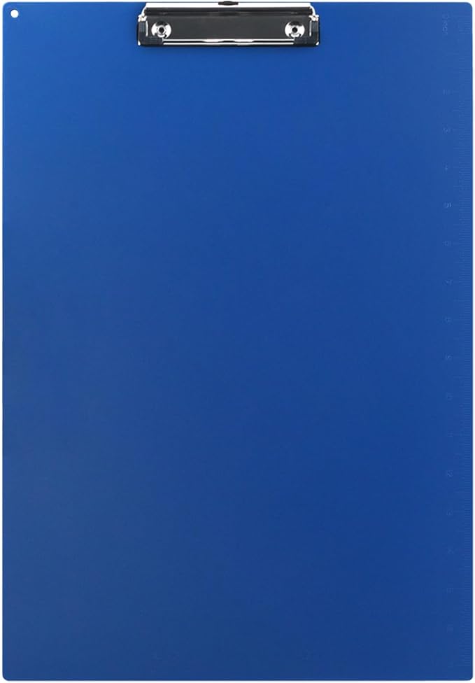 Acocony 11x17 Clipboard Vertical with Ruler Extra Large Clipboard Low Profile Clip 11 x 17 Clipping Board Plastic Blue Pack of 1