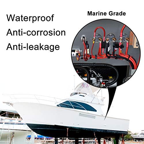 XHF UL Listed 225 Pcs 3:1 Waterproof White Heat Shrink Tubing Kit Marine Grade Adhesive Lined Heat Shrink Tube, Insulation Sealing Oil-Proof Wear-Resistant