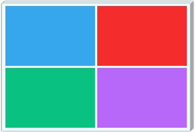 100 Pieces - Large Moving Stickers for Boxes, Colored Box Packing Labels Color Coded - 6 x 4 inches, 4 Assorted Colors