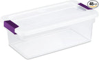 Sterilite 48-Pack ClearView Latch Box, Stackable Storage Organizer Bins for Home, 6 Quart