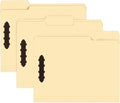 60 Pack Manila File Folders with Reinforced 1/3-Cut Tab and 2 Fasteners for Organizing Medical Files and Office Documents