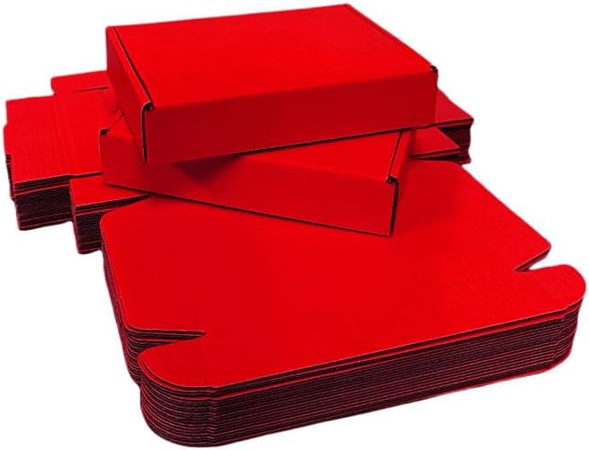 30 Pcs 13 x 9 x 2 inches Large Size Shipping Boxes for Small Business Cardboard Corrugated Mailer Boxes for Shipping Packaging Holidays Craft Gifts Giving Products (Red, 13 x 9 x 2")