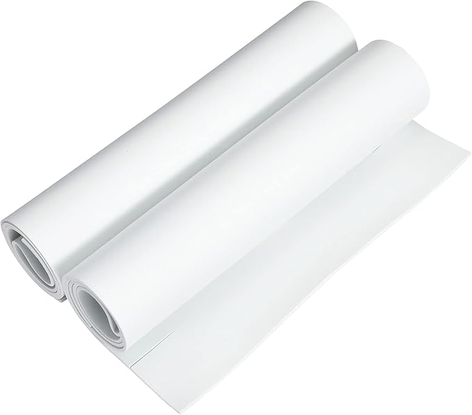 Bright Creations EVA Foam Rolls for Crafts & Cosplay - 2-Pack, 3mm Thick White, 14 x 39 Inch - High-Density Foam Fabric for DIY Armor & Costume Props - Foamy Roll