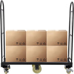 65"x16" U-Boat Steel Platform Cart Dolly with Removable Handles & 6pcs Wheels,Heavy Duty Industrial Narrow Aisle Hand Truck for Warehouse Transport,2000 lbs Capacity