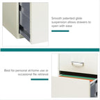 Scranton & Co Set of 2 18" D 3-Drawer Metal Filing Cabinet with Pencil Drawer