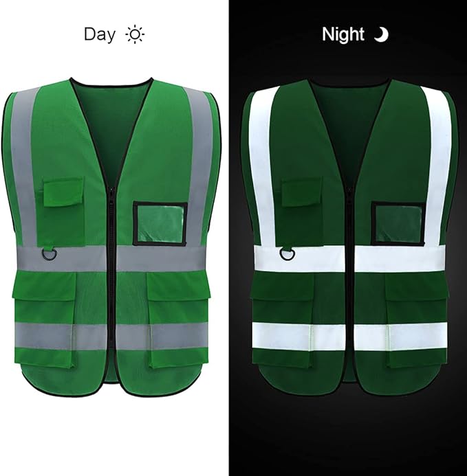BeautyWill Custom Logo Safety Vest Class2 High Visibility Reflective Vest Breathable Construction Vest