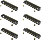 HAHIYO 4.72 Inches Vintage Bronze Metal Mountable Clipboard Clips - 5 Pack, Durable Spring Loaded Clip with Rubber Grips and Rivets Document File Wood Plastic Clip Board for Office School Home