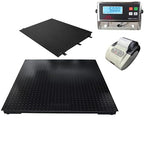 Liberty (48" x 48") Pallet Size Floor Scale - Accurate Scales with Smart Digital Indicator, Ramp & Printer for Warehouse Shipping and Heavy Duty Industrial Scale - 5,000 lbs x 1 lb