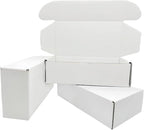 7x3.5x2 inch Small White Mailers Boxes Recyclable Corrugated Gift Box for Packaging Shipping Set of 10