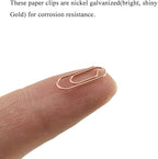 HAHIYO Paper Clips Sturdy 0.59 inches Length 50 Pack Mini Paperclips Heavy Duty Tight Grip Rust Proof Reusable Metal Bright Rose Gold for Home Office School