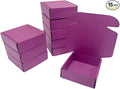 15 Pcs 6 x 6 x 2 inches Corrugated Cardboard Gift Boxes Recyclable Shipping Boxes for Mailing & Holidays, Wedding, Birthday, Gifts Packaging (Cranberry, 6 x 6 x 2")
