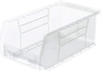 Akro-Mils 30220 AkroBins Plastic Storage Bins, Space-Saving Stackable Bins for Garage, Pantry, Craft Organization, 7-" x 4-" x 3-", Clear, 24-Pack