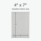 Quality Park Bubble Mailers, 4 x 8 Shipping Envelopes, Self-Seal, Durable White Padded Envelopes, Redi-Strip Peel Off Closure, 50 Per Box (QUA85929)