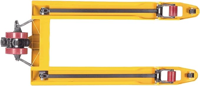 Global Industrial Industrial Duty Narrow Pallet Jack with 21" W x 36" L Forks, 5500 lb. Capacity, Manual Pallet Truck for Warehouse, Manufacturing and Retail