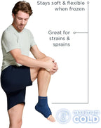 Tommie Copper BetterICE Ice Pack for Knee - Reusable, Flexible, Leak-Free Gel Cold Compress - Dark Navy, Medium