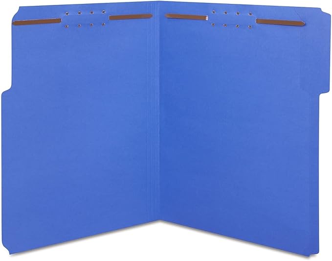 Staples Reinforced Classification Folder, 2" Expansion, Letter Size, Blue, 50/Box
