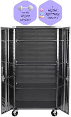 Heavy Duty Storage Solid Stainless Steel Cabinet with Lockable, Adjustable Shelf, Metal Garage Organizer (Graphite, 36" W x 18" D x 72" H)