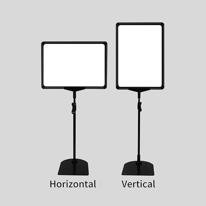 Sign Holder Stand,Sign Stand for Display,Adjustable Sign Holders For Table Top,Table Sign Holders 8.5 x 11,2 Packs,(Black, 39''height 2pcs)