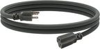 EP 6 Ft Outdoor Extension Cord, 12/3 SJTW Heavy Duty Extension Cable with 3 Prong Grounded Plug, 15 AMP Power Cord for Lawn, Garden, Appliances, Gray