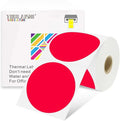 3 x 3Inch Round Color Coding Labels Circle Thermal Labels Printable Waterproof 500Pcs Round Stickers Adhesive Writable for Office,Home,Garage,DIY Sticker,Barcodes,Name Tag, Red