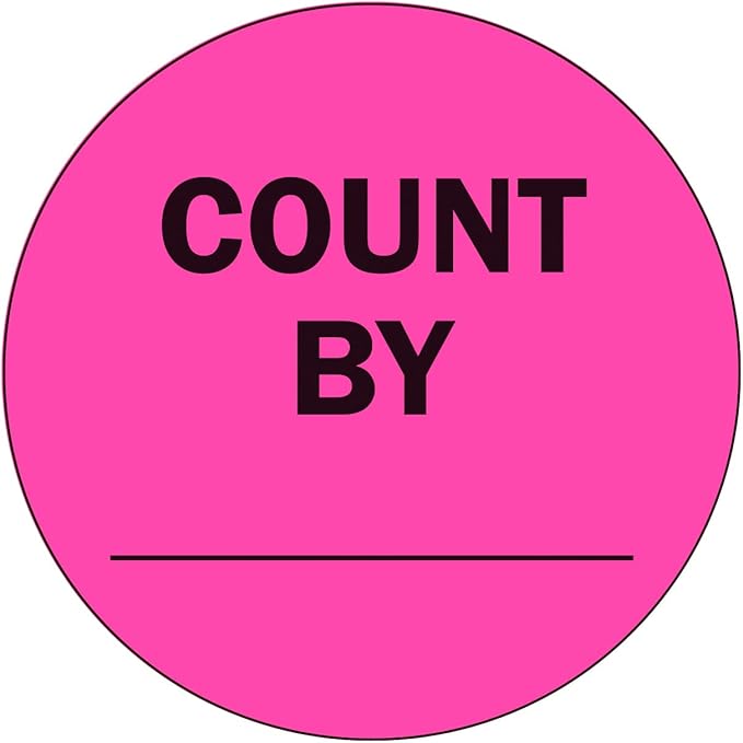 NextDayLabels - Neon Pink Color, Round Labels/Great to use for Inventory Control, Grocery, Sales, Clothing Stores, Stickers 2" - 500 Labels Per Roll, 1 Roll Per Package (Count by)