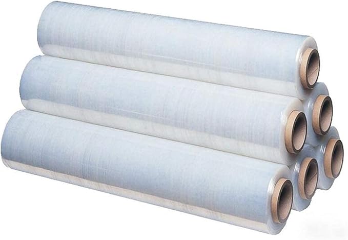 ABC Plastic Wrap for Moving, 15 Inch x 1476 Feet. 4 Roolls of Pallet Wrap Stretch Film. Moving Supplies Stretch Wrap Roll. Industrial Plastic Wrap Roll Moving. Packing Wrap Plastic Roll