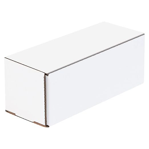 Box USA BM833 8"L x 3"W x 3"H, White (Pack of 50)