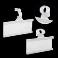 200 Pcs Plastic Wire Shelf Label Holders with 200 Blank Cards - Reusable Snap Lock Price Tag Holders for Supermarket, Retail Store, Pantry Organization - Tight Grip for Wire Shelving (3" x 1.34")