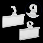 200 Pcs Plastic Wire Shelf Label Holders with 200 Blank Cards - Reusable Snap Lock Price Tag Holders for Supermarket, Retail Store, Pantry Organization - Tight Grip for Wire Shelving (3" x 1.34")