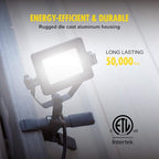 1200 Lumens Portable LED Clamp Work Light with 5ft 120V AC/60Hz Power Plug, Lightweight Design, Suitable for Wet Location, 10 Watts, 5000K Daylight, ETL Certified, 4pack