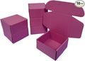 10 Pcs 9.8 x 9.8 x 4 inches Large Size Corrugated Cardboard Gift Boxes Recyclable Shipping Boxes for Mailing & Holidays, Wedding, Birthday, Gifts Packaging (Cranberry, 9.8 x 9.8 x 4")