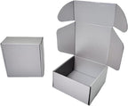 10 Pcs 9.8 x 9.8 x 4 inches Large Size Corrugated Cardboard Gift Boxes Recyclable Shipping Boxes for Mailing & Holidays, Wedding, Birthday, Gifts Packaging (Silver, 9.8 x 9.8 x 4")