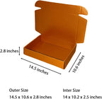 20 Pcs 14.5 x 10.6 x 2.8 inches Corrugated Cardboard Gift Boxes Recyclable Shipping Boxes for Packing Jewelry Ornament Gift Craft Packaging Supplier (Copper, 14.5 x 10.6 x 2.8")