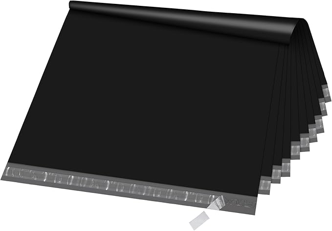 Fuxury Poly Mailers Large 24x36" 25 Pcs, XXL Shipping Bags Bulk for Clothing, Strong Adhesive Shipping Envelopes for Small Business Suppliers,Waterproof Mailers 2.5mil Poly Bag Mailing Envelopes Black