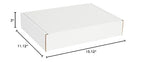 Box USA 15" Deluxe Shipping Boxes 15 1/8"L x 11 1/8"W x 3"H, 50-Pack - White Box Mailers for Packaging, Storage, Gifts or Bulk Business Orders