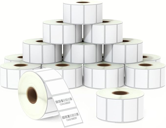 BETCKEY - 1.5" x 1" (38 mm x 25 mm) All Purpose & Address Labels Compatible with Zebra & Rollo Label Printer,Premium Adhesive & Perforated [16 Rolls, 20800 Labels]