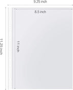 Sheet Protectors, HERKKA 400Pack Heavy Duty Page Protectors Holds 8.5 x 11 inch Sheets, 9.25 x 11.25 inch Top Loading, Clear, Reinforced 11-Hole Fit for 3 Ring Binder