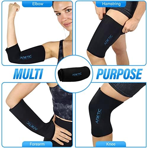 Value 2 Pack - Cold Therapy Compression Ice Sleeve, Knee Ice Pack Wrap for Injuries, Elbow, Quad & Hamstring Relief, Flexible & Reusable Cold Wrap Recovery for Meniscus, ACL, MCL, Ice & Heat Therapy