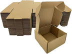 4x4x2 Inch Small Shipping Boxes Pack of 100, Brown Corrugated Cardboard Mailer Boxes for Packing Mailing Small Business Gift Packing
