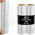GORILLA GRIP 500% Stretch Film Heavy Duty Plastic, 2 Pack 500ft Shrink Wrap Rolls 17" Puncture Resistant, Industrial Strength for Pallet Storing, Wrapping, Moving, Packing Furniture Protection Clear