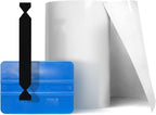VViViD Clear Gloss Paint Protection Bulk Vinyl Wrap Film 8 Inch Roll Including 3M Squeegee and Black Felt Applicator (8 Inch x 60 Inch)
